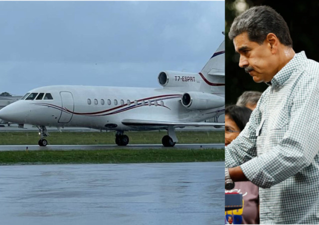 Photo of private jet reportedly linked to Venezuelan President Nicolás Maduro